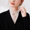 Lace V-neck Shirt Detachable Collar for Sweater Autumn Fake Collar Woman Removable Shirt Neck False Collar