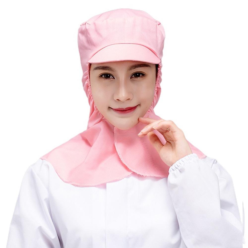 Breathable Dust-free Shawl Hat Solid Color Work Hat New Labor Protection Hat  Workshop