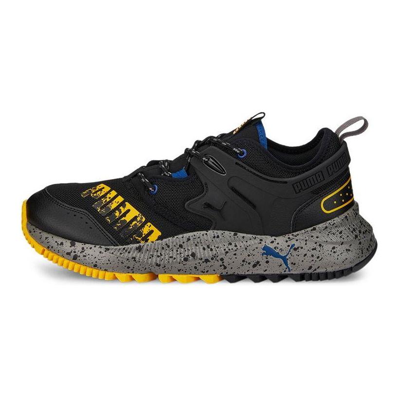 Puma Pacer Future Амортизация Удобная ткань Кожа Дышащие Амортизация Низкий верх Повседневные Кроссовки для бега Унисекс кроссовки Черный Желтый 382884-07