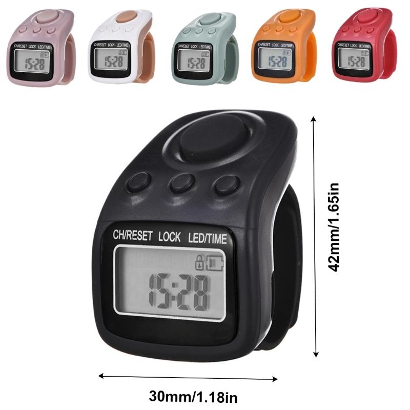 Ручной счетчик 6-значный счетчик пальцев Кликеры Перезаряжаемый счетчик кругов Ручной счетчик кликов