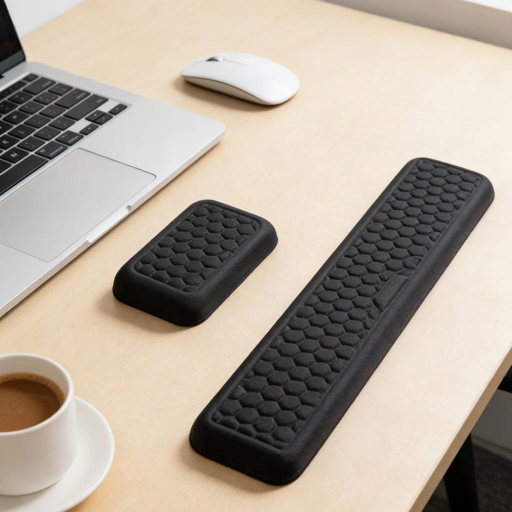 Memory Foam Wrist Rest for Keyboard and Mouse Ergonomic Design Wrist Support with Non Slip Base