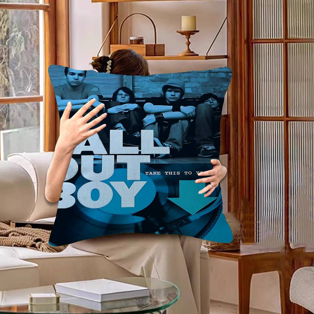 Rock Music FFall Out Boy Band Cushion Cover Pillow Cover Decor Pillowcase Printed Cushion Case for Couch