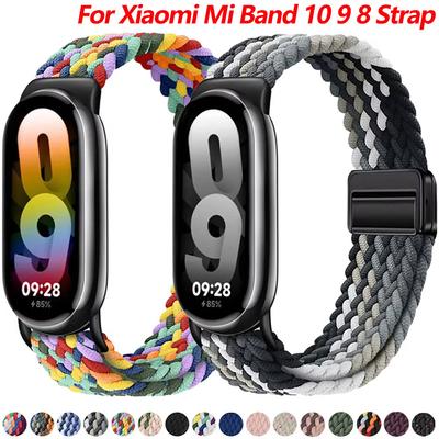 Плетеный нейлоновый ремешок для умных часов Xiaomi Mi Band 10/9/8 Сменный браслет Correa для Xiaomi Mi Band 9/Mi Band 10 Браслет