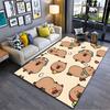 Cute Cartoon Capybara Pattern suitable as a non-slip mat for the living room or bedroom sofa