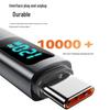Кабель Crystal Shine 120 Вт для быстрой зарядки USB-C с цифровым дисплеем для Apple 15/16 и Huawei Honor.