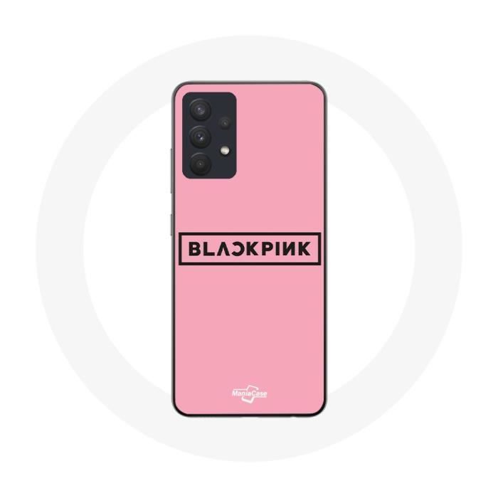 Coque pour Samsung Galaxy A13 4G / A13 4G Lite Blackpink Groupe de K-pop Logo Fond Rose