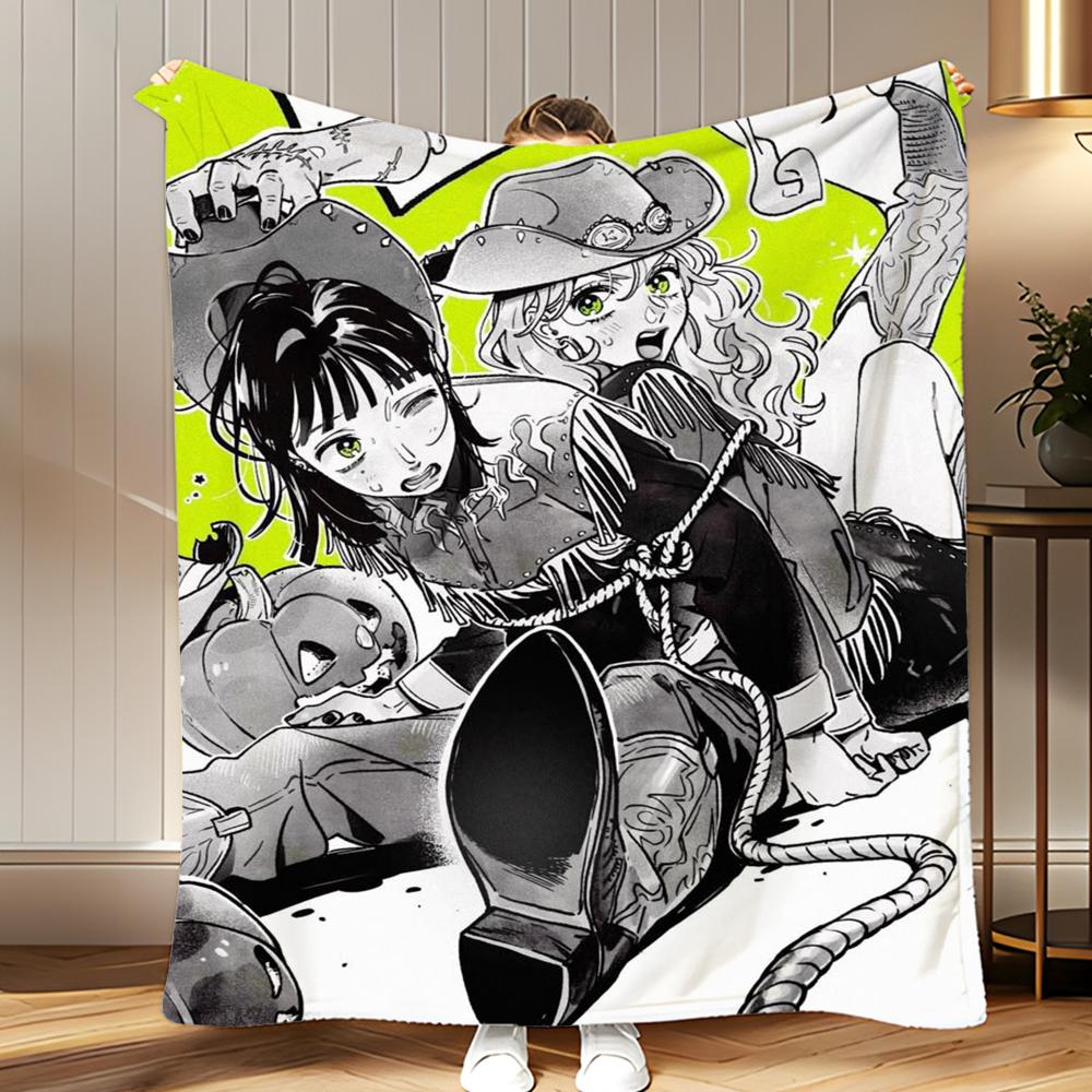 popular anime character Koga Mitsuki Throw Soft Coral Fleece Blanket 310gsm Fluffy Warm Throw for Sofa Bed Couch Bedroom Decor