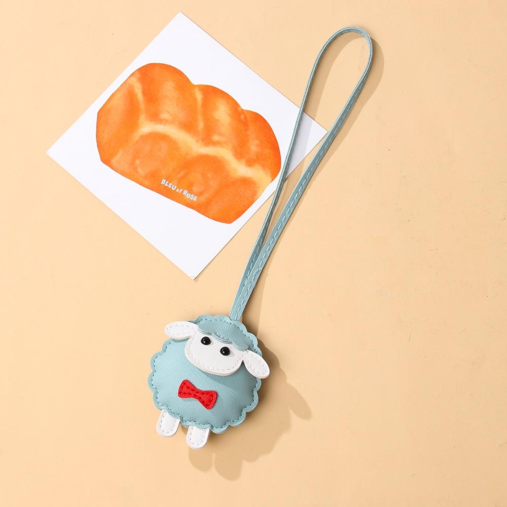Goat PU Leather Sheep Keychain Cartoon Sheep Bag Charm Trendy Lamb Pendant Keyring Women