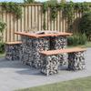 VidaXL Garden Table Gabion Design 100x102x72 Cm Solid Douglas Wood 834369