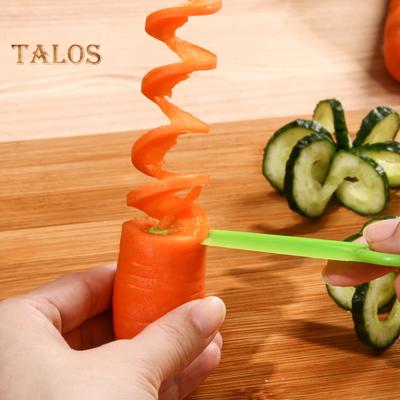 Спиральный овощерез из нержавеющей стали с вращением на 360 градусов для огурцов, моркови, картофеля, эргономичная ручка без BPA и острые лезвия, ручной винт