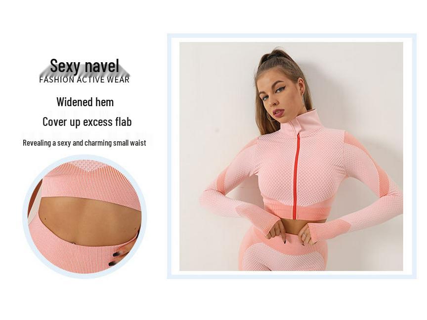 Женский комплект для йоги с высокой талией и быстрой сушкой: Топ с длинным рукавом и брюки, идеально для фитнеса осенью/зимой.