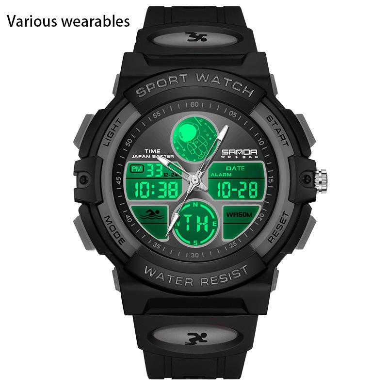 Электронные часы многофункциональные студенческие водонепроницаемые трендовые мужские и женские часы-астронавты
