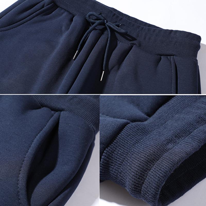 Мужские спортивные штаны для бега Толстые бархатные брюки повседневные прямые брюки Хлопковые спортивные штаны Спортивные беговые шерстяные флисовые зимние брюки для мужчин