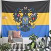 A double-headed eagle with shields on its wings, set against tricolor bands. Patterned tapestry for bedroom and living room home decor