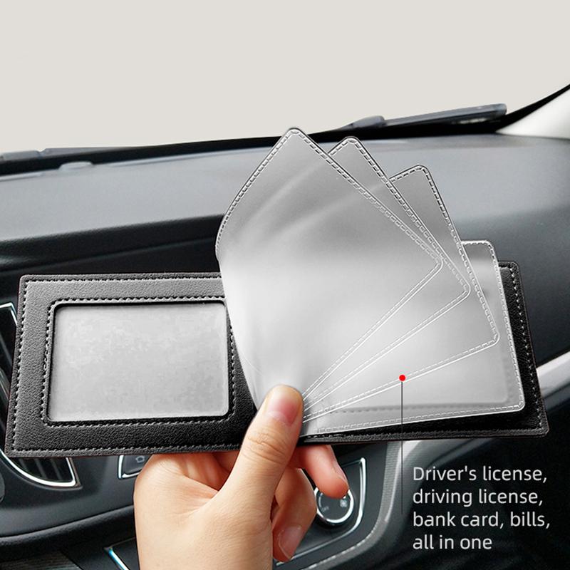 Car Suede Driver License Holder ID Card Bag For Volkswagen VW Rline R GLI Golf Amarok Phaeton T-Cross Tiguan BA5