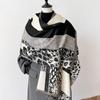 New jacquard landscape painting imitation cashmere scarf women's air-conditioned room shawl autumn and winter thickened warm long scarf