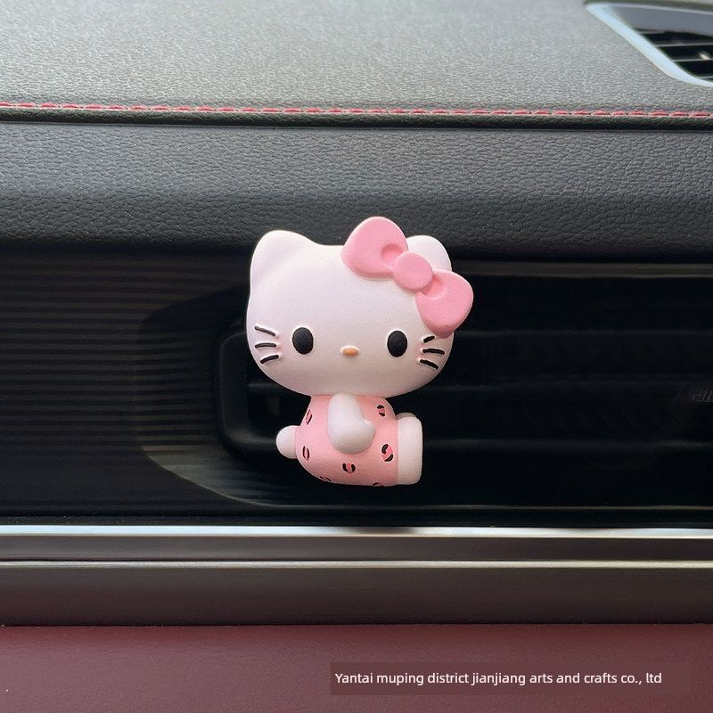 Kt Cat New Car Air Freshener Cartoon Perfume Diffuser Stone Car Vent Decoration Car Interior Accessory Ornament Fragrance