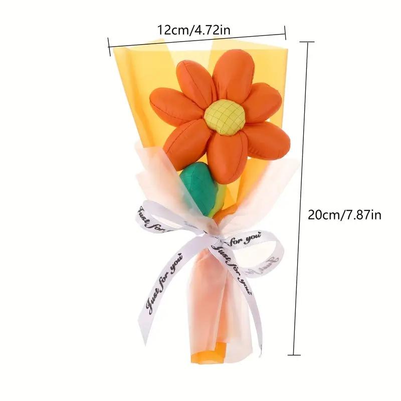 1 комплект из мультяшных цветов из ткани с семью лепестками, букет подсолнухов, праздничные подарки, один букет, подарки на день рождения, 5 цветов