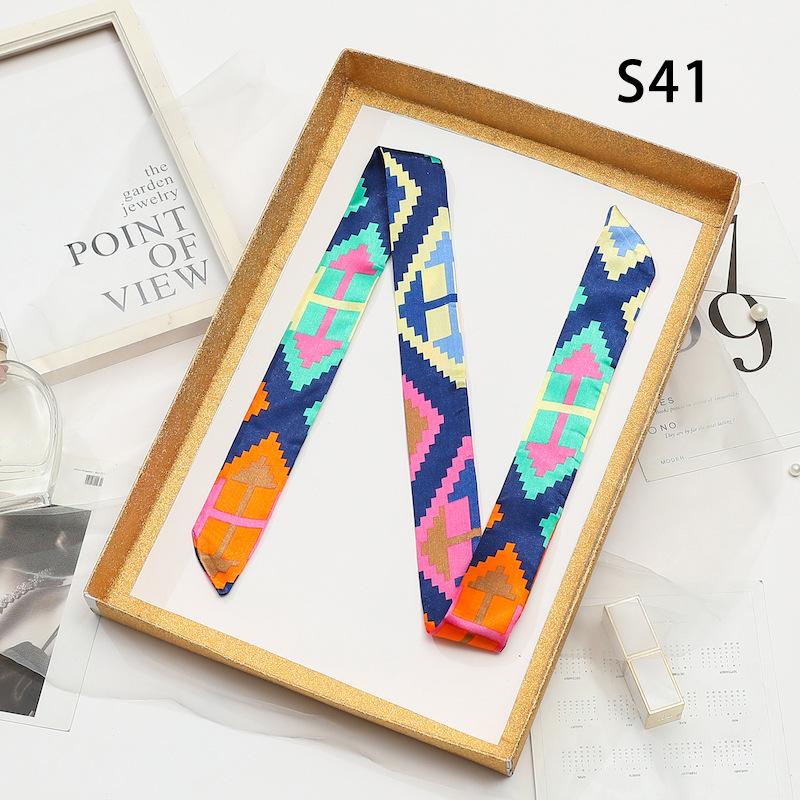 Solid Color Scarf, Women'S Slim And Long Scarf, Decorative Tie Bag, Ribbon, Versatile Headband, Bow Belt, Fashionable Scarf