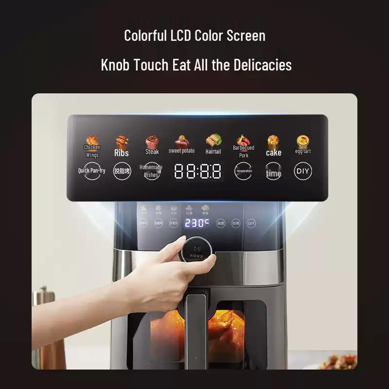 Midea Умная аэрофритюрница 6,5 л со смотровым окном, вилка CN (адаптер в комплекте)