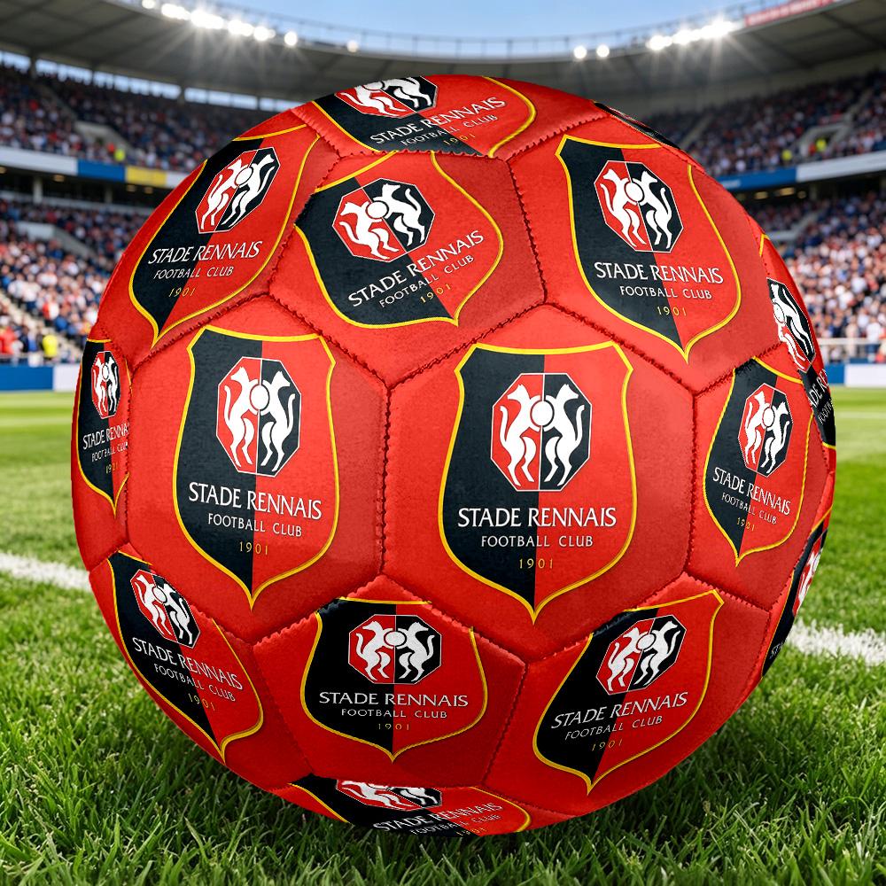 1pc Rennes Football Club Crest Soccer Balls Standard Size 5 Machine-Sports League Outdoor Match Football Training Ball Futbol VoetbalY070859