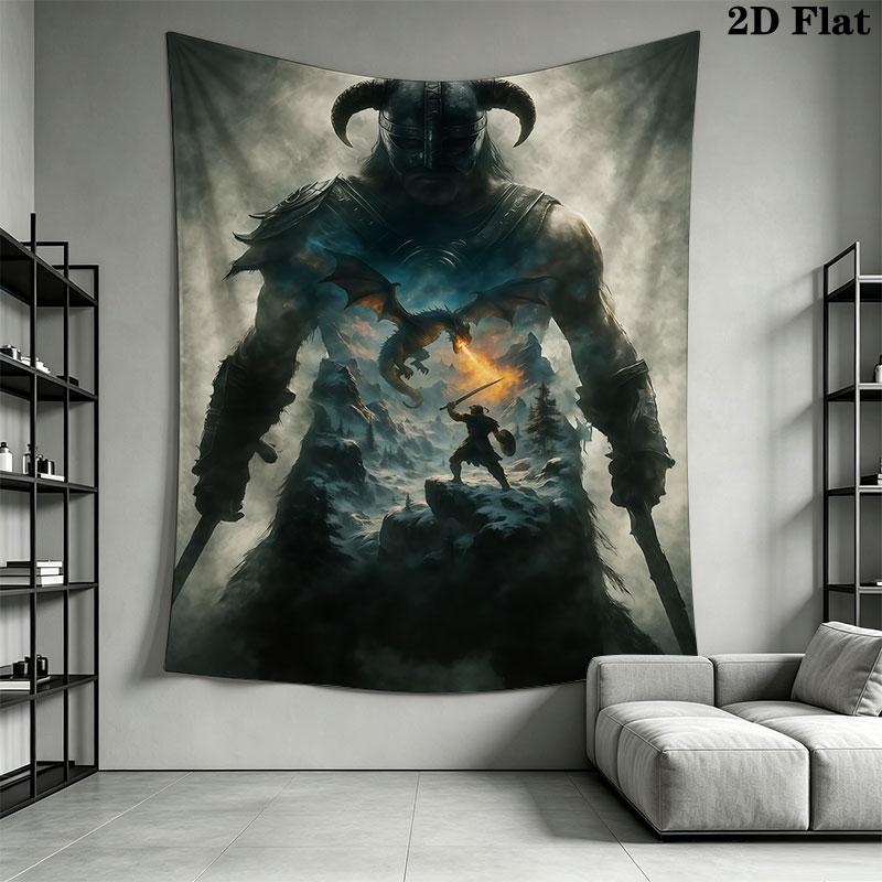 Tamriel Wall Hanging Printed Fabric Blanket Decorative Tapestries for Bedroom Living Room Home Decor