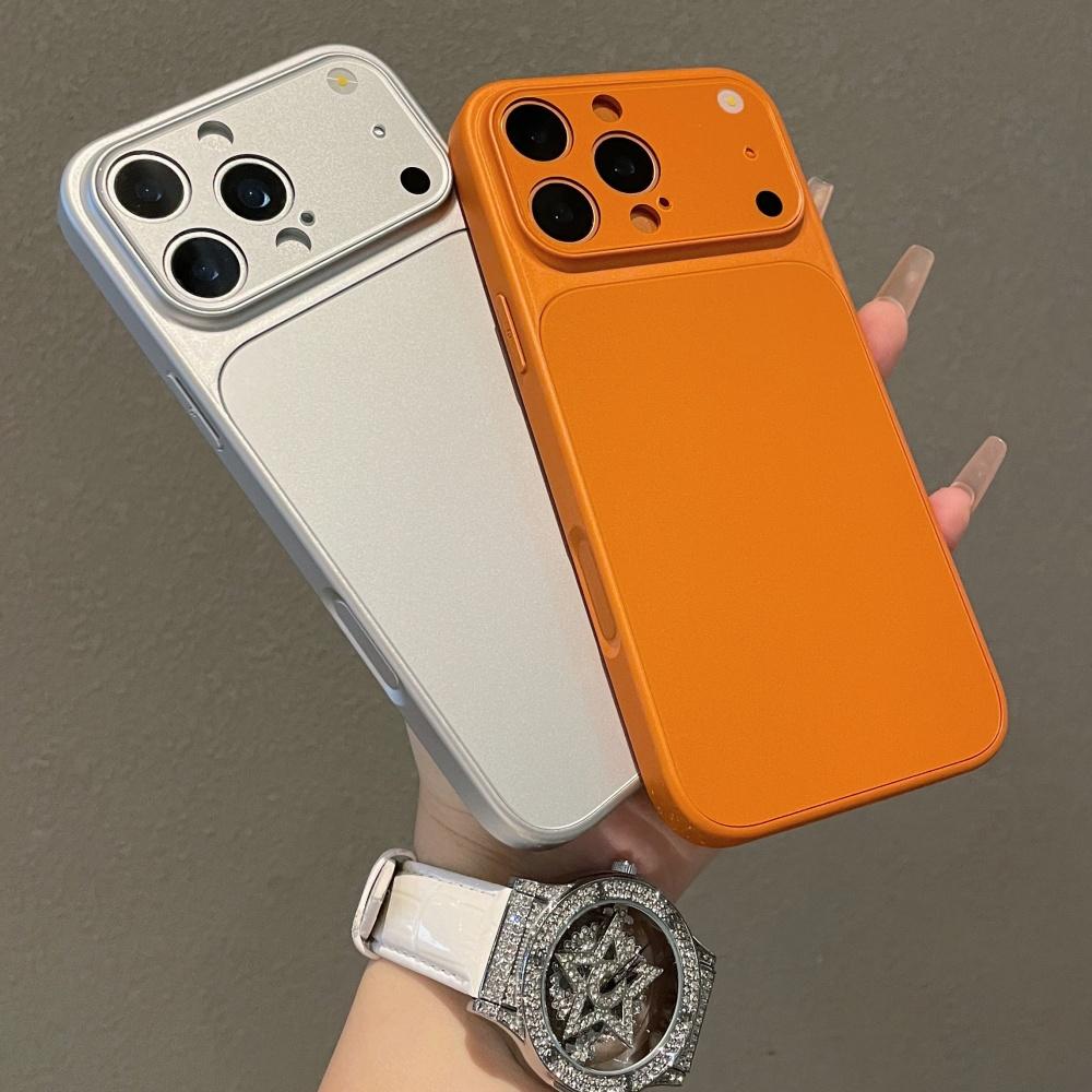 Роскошный Матовый Жесткий Акриловый Бронированный Чехол для iPhone 17 Air 16 15 14 13 Pro Max 17pro Однотонный Защитный Чехол-Бампер