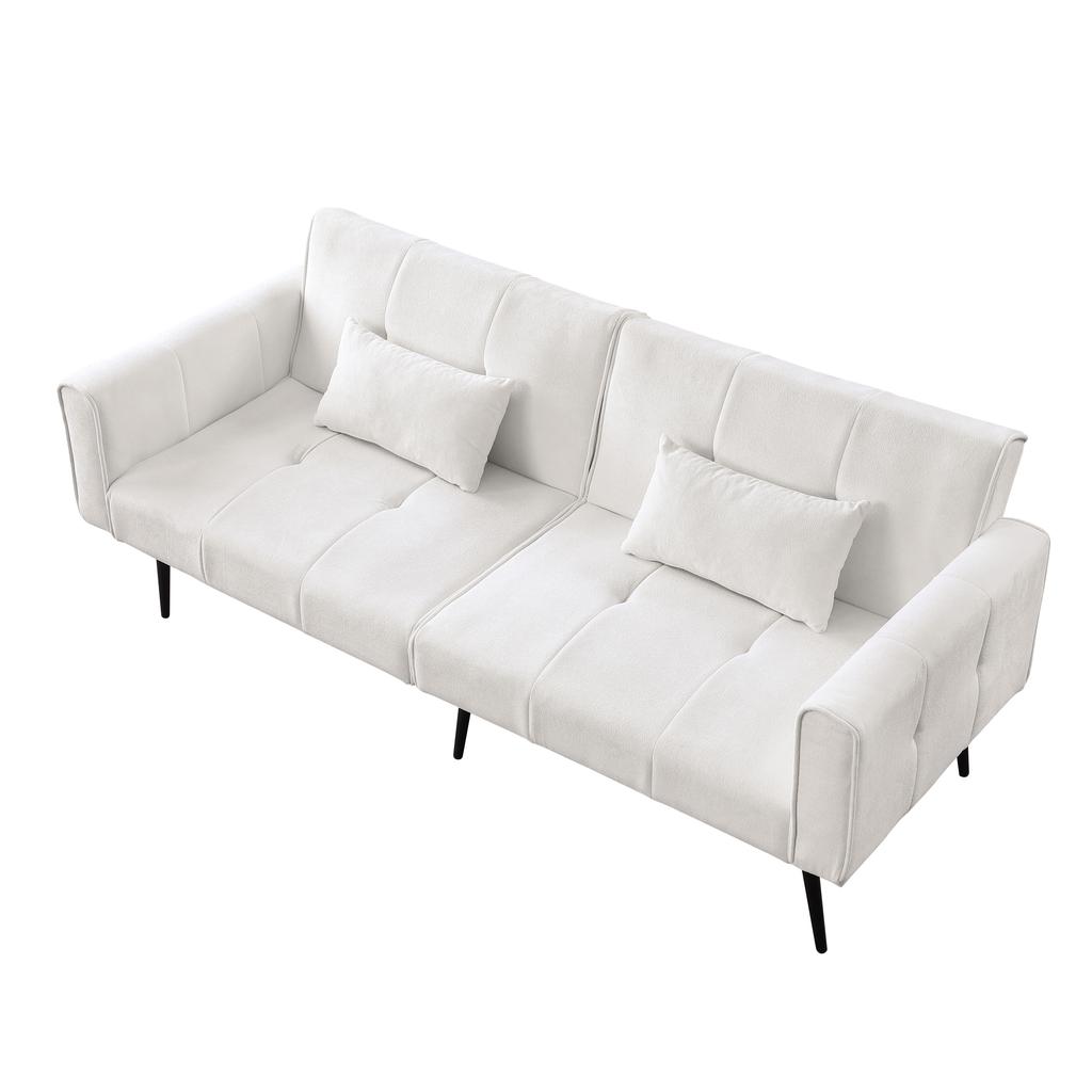 Futon Sofa Bed, Modern 68" Futon Couch Convertible to Bed, Sleeper Living Room Furniture futon set - Fits Small Spaces