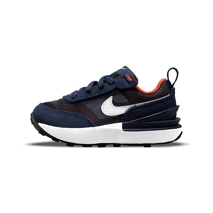 Nike Кроссовки Waffle One Low top Спортивные Повседневные Сине-оранжевые для Малышей и Детей DC0479-401