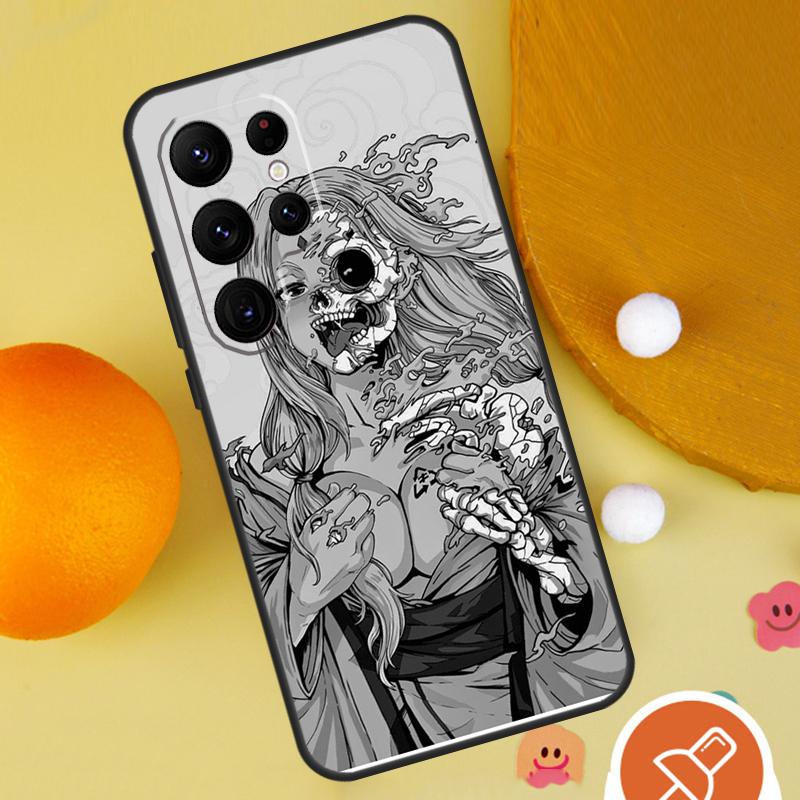 Чехол для телефона в стиле хоррор-манги для Samsung Galaxy S25 Ultra S24 S22 S21 Ultra S9 S10 S20 Plus S23 FE Funda Cover