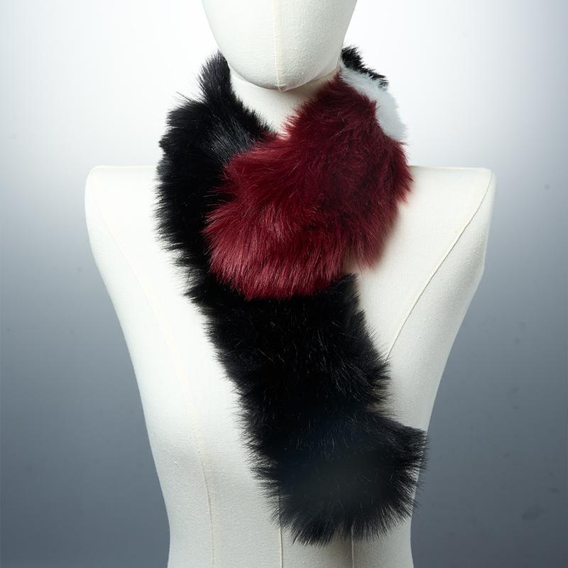 Furry Women Scarf Collar Winter Autumn Neckerchief Faux Fur Warm Accessories