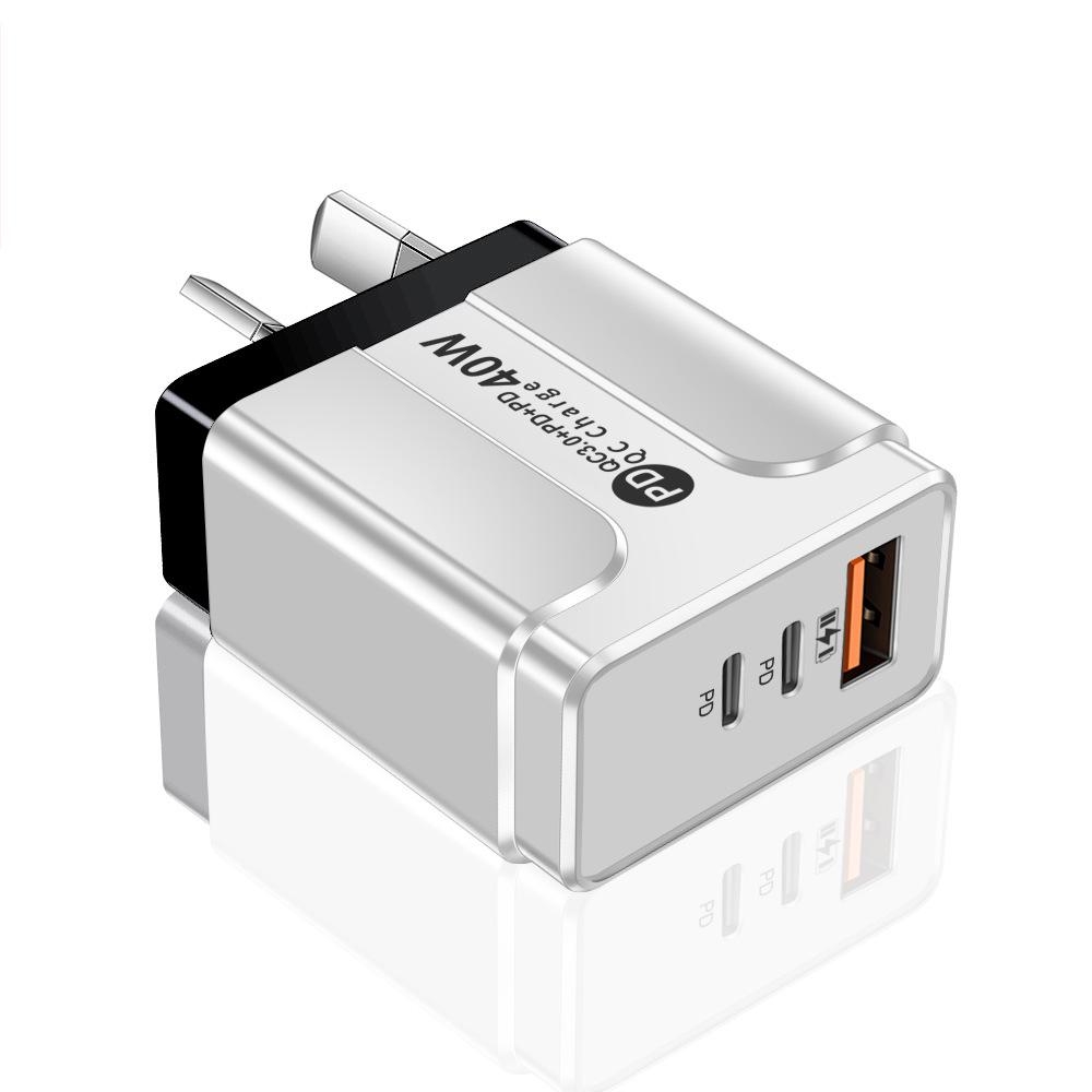Universal Power Adapter Charger with 1 USB + 2 USB-C Ports, Compatible with US, EU, UK, AU Specifications
