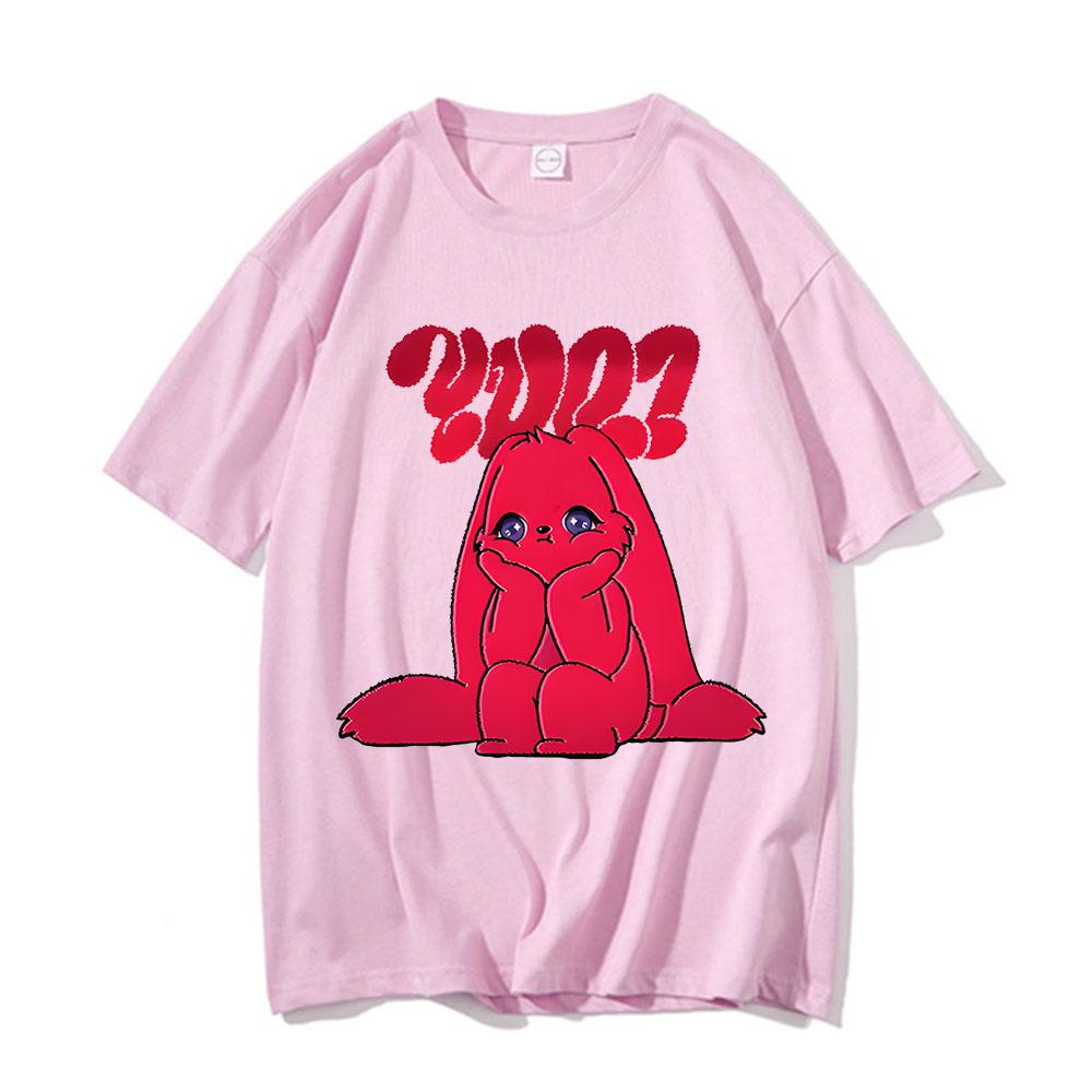 Yuqi 1-й мини-альбом YUQ1 футболка с принтом «Тот же кролик» Kawaii мода с круглым вырезом хлопковые топы футболка одежда для пар
