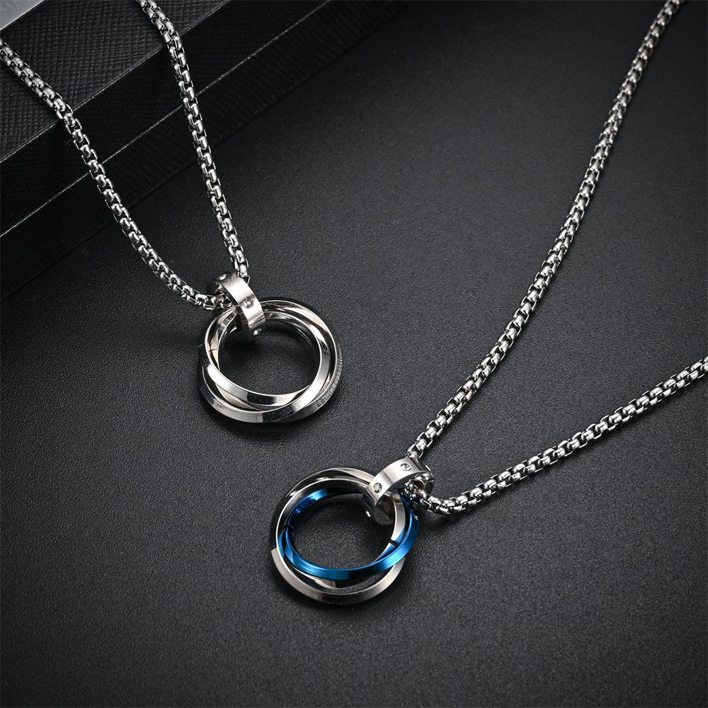 Hot Selling Stainless Steel Creative Pendant Necklace For Women Men Zircon Gift Accessories Valentine Day Gifts