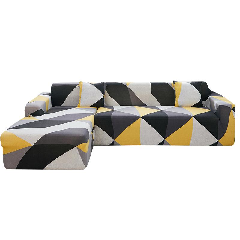 1/2/3/4-местные Чехлы L-образной формы в скандинавском стиле, эластичные чехлы для диванов с простой геометрией для гостиной, офиса, кабинета, дивана