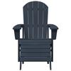 VidaXL Ensemble de Lounge Adirondack Deux Pièces Bleu Marine HDPE pour l'extérieur, design confortable à lattes 3335843
