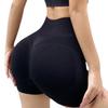 Yoga Shorts Slim Fit High Elasticity Tummy Control Seamless Quick Dry Solid Color Anti-exposure Butt Lifted Soft High Waist Jogging Running