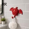 No Drill Wall Hook Devil Pumpkin Bat Hook, Halloween No-Drill Adhesive for Keys Orange Bags, Strong Sticky Damage-Free Decorative Hooks