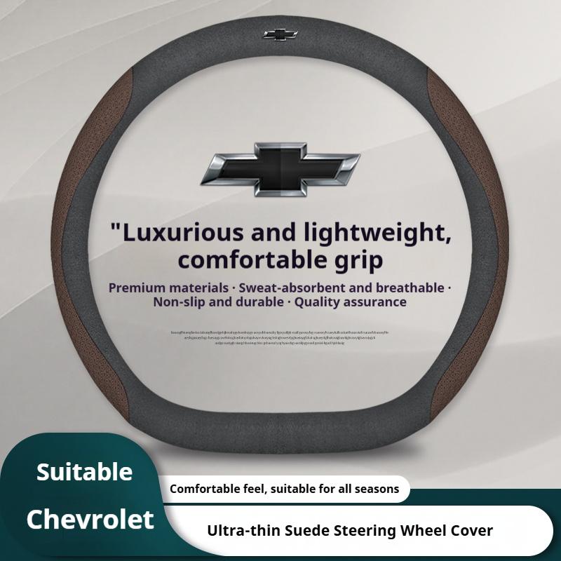 AABHK1 Leather Car Steering Wheel Cover for Chevrolet Chevy Malibu Spark tracker Cruze Sonic Camaro Equinox Volt Seeker Accessories