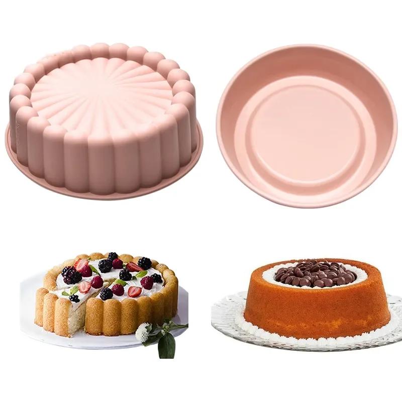 Round Silicone Cake Mold Sunflower Shaped Baking Pan Large Tool Embryo Making Molds Household Kitchen Convenience Small Tools