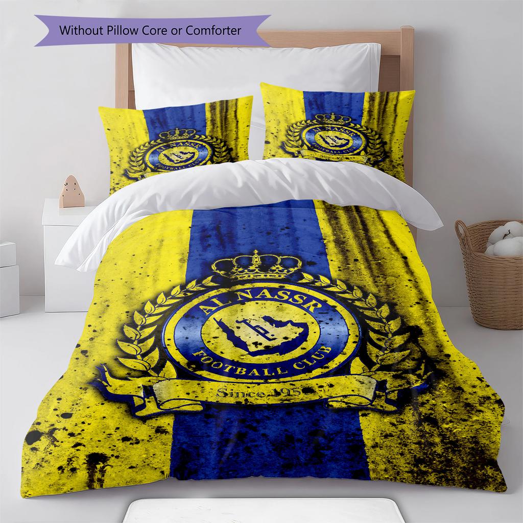 Al-Nassr Pattern Bedding,Quilt Set Quilt Cover Pillowcase Home Birthday Gift (1 * duvet cover + 2 * pillowcase, without core)