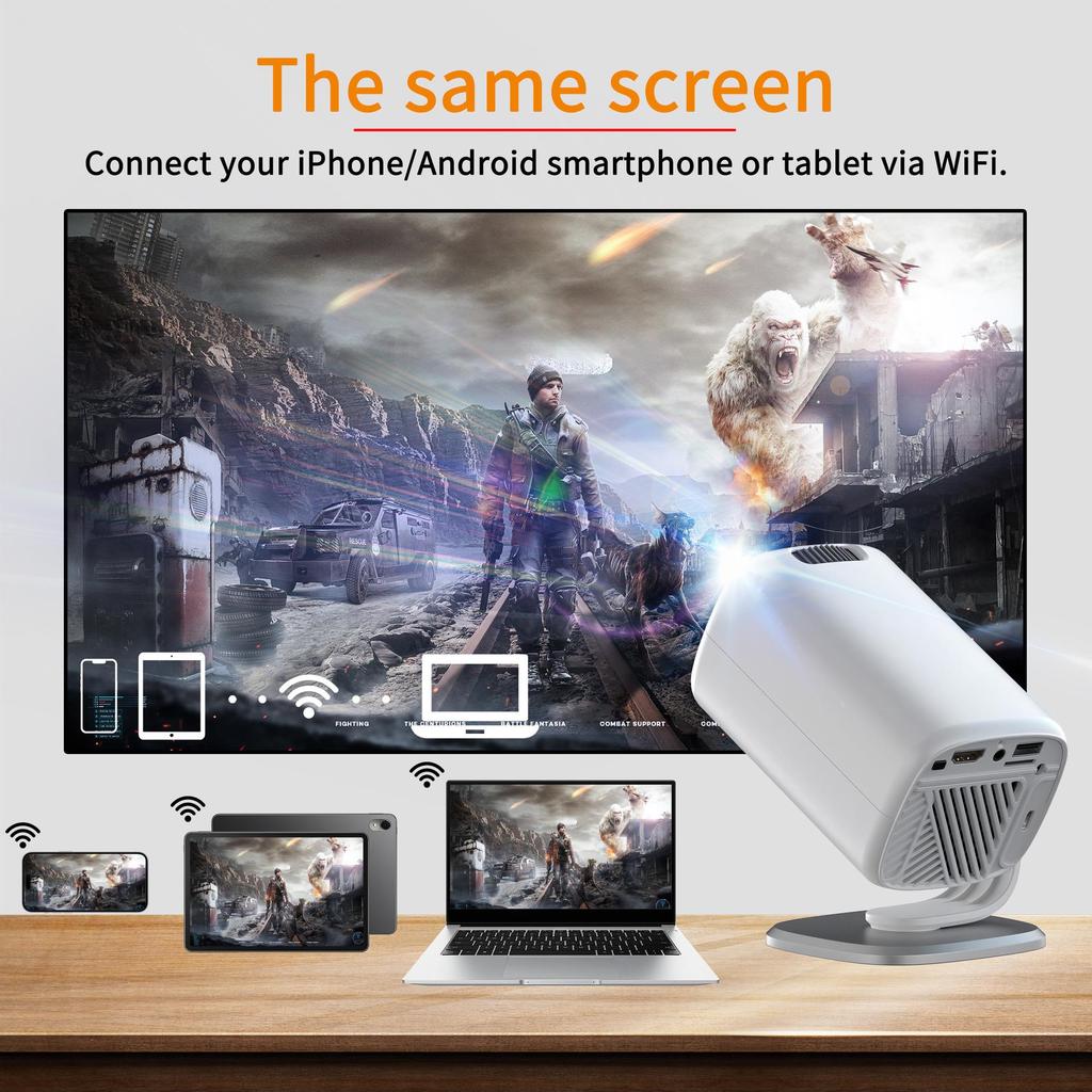 Портативный проектор YL05A: 1080P Android Смарт Поддержка 4K
