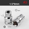 1/2" 1/4" 3/8" адаптер для трещоточного привода 6.3/8/10 мм квадратный привод шестигранный хвостовик торцевые головки конвертер держатель отвертки адаптер