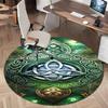 1Pc Viking theme Printed circular carpet, home door mat, outdoor travel protection carpet A11