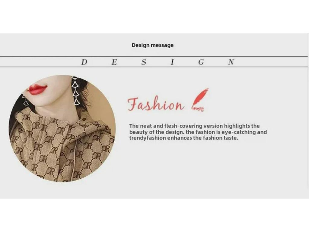 Осень 2023 Женская модная ветровка с капюшоном и принтом - Маленький размер, трендовая верхняя одежда