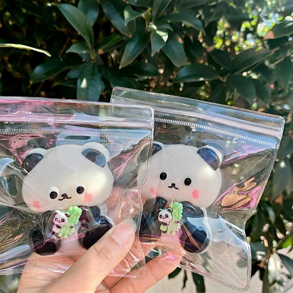 Милые Мягкие Панды, Обнимающие Бамбук, Игрушки, Растягивающиеся, Снимающие Стресс, Декомпрессионная Игрушка, Забавный Подарок, Медленно Восстанавливающая Форму Игрушка-Панда для Сжимания