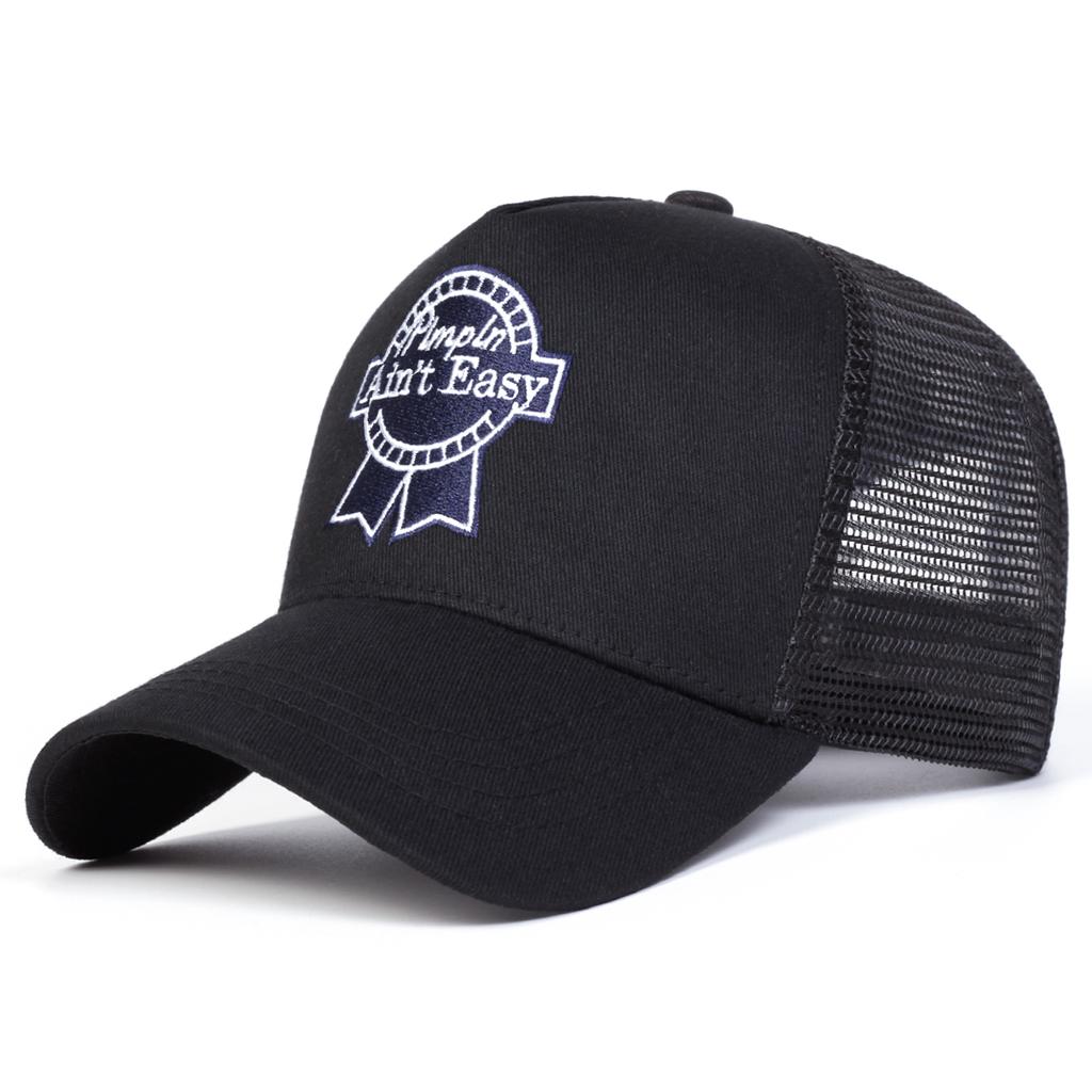 Унисекс Ain't Easy Letter Вышитые бейсболки с сеткой для улицы Регулируемая весенне-летняя повседневная солнцезащитная шляпа
