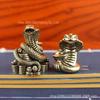 Creative Pure Brass Cobra Ingot Desktop Ornament - Q Version