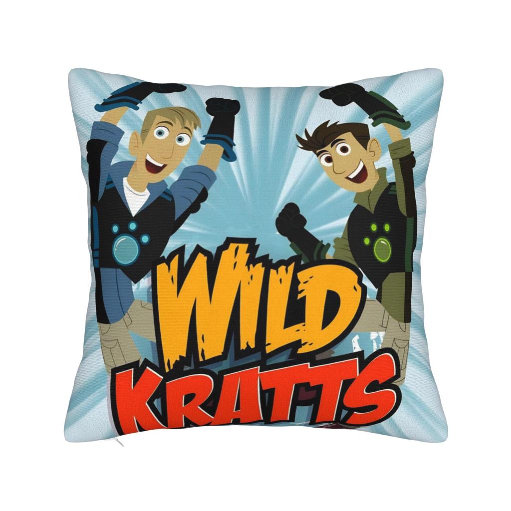 Decorative Pillowcases Wild Kratts Cartoon Merchandise Home Pillow Case Cover Zippered Multi Size