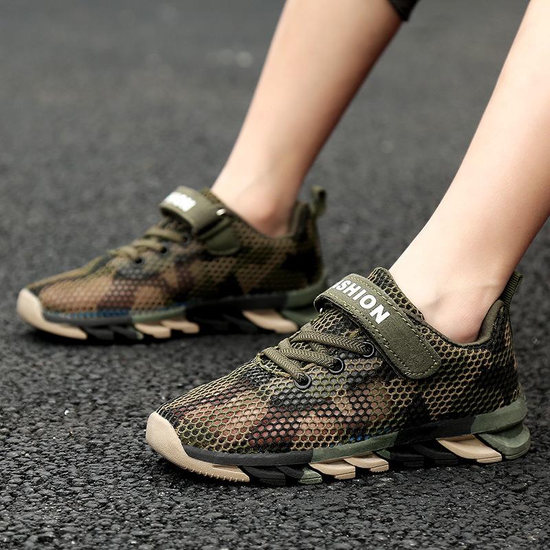 Children's military training shoes, boys' summer camp shoes, camouflage shoes for boys, spring/summer training shoes, athletic shoes for older